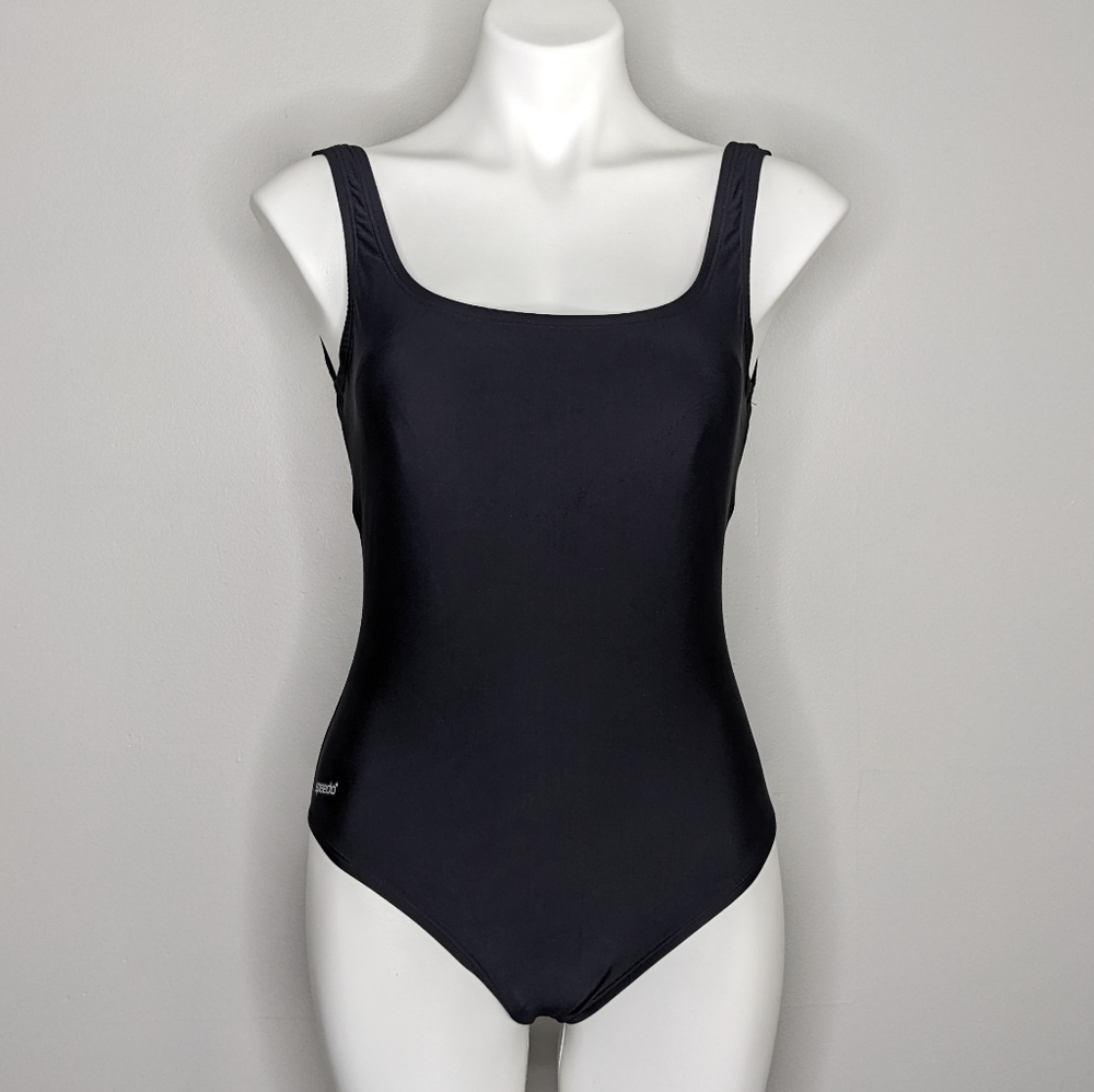 ✨3/$15 Speedo black one piece swimsuit 8